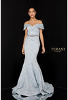 Terani Couture Long Off The Shoulder Evening Gown 1812M6657 - The Dress Outlet