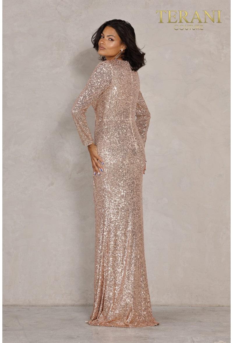 Terani Couture Long Sleeve Evening Dress 2021M2961 - The Dress Outlet