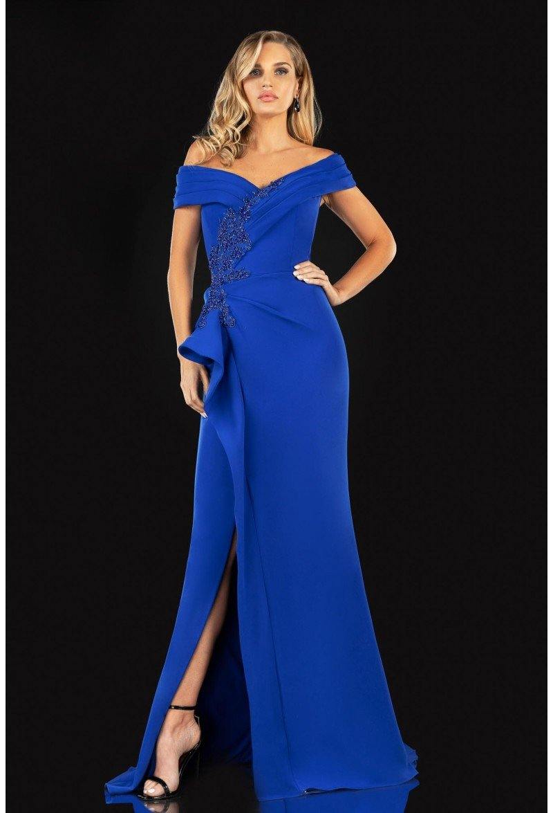 Terani Couture Off Shoulder Formal Long Dress 2021M2986 - The Dress Outlet