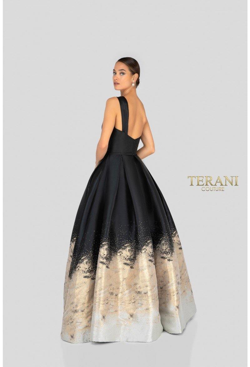 Terani Couture One Shoulder Long Ball Gown 1912E9180 - The Dress Outlet