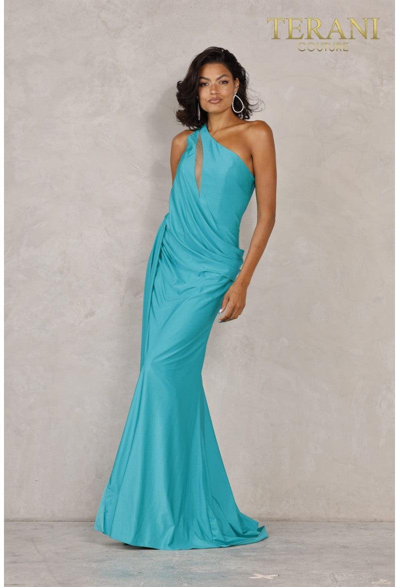 Terani Couture One Shoulder Long Dress 2111P4031 - The Dress Outlet