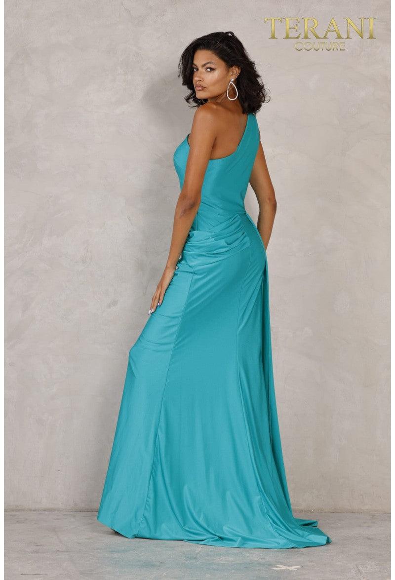 Terani Couture One Shoulder Long Dress 2111P4031 - The Dress Outlet