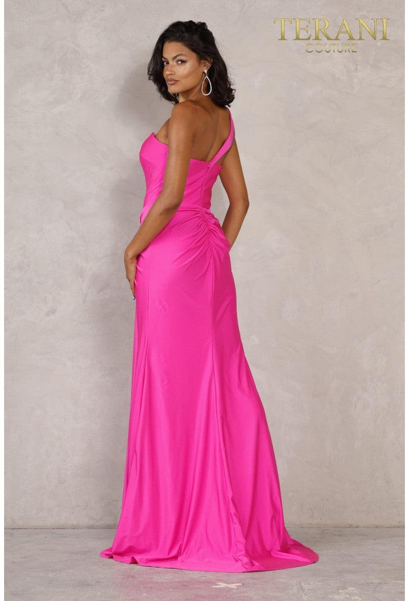 Terani Couture One Shoulder Long Dress 2111P4033 - The Dress Outlet