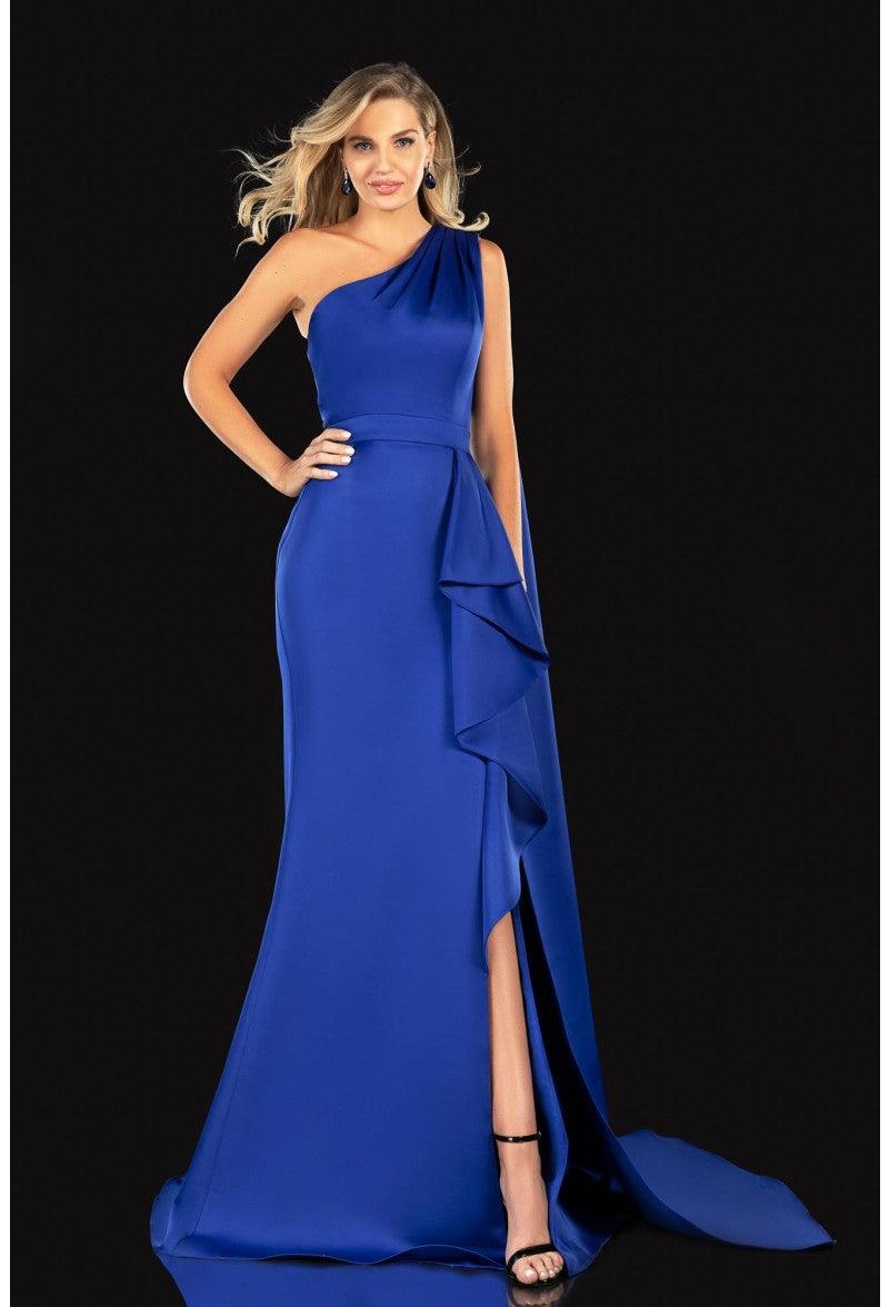 Terani Couture One Shoulder Long Evening Gown 2021E2839 - The Dress Outlet