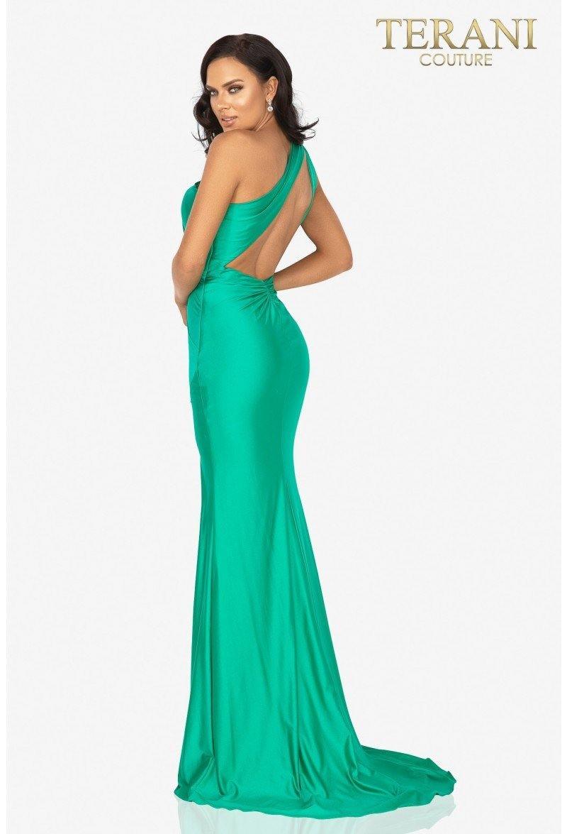 Terani Couture One Shoulder Long Prom Dress Sale - The Dress Outlet