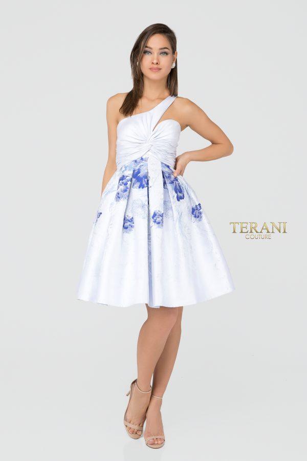 Terani Couture One Shoulder Short Dress 1911P8001 - The Dress Outlet