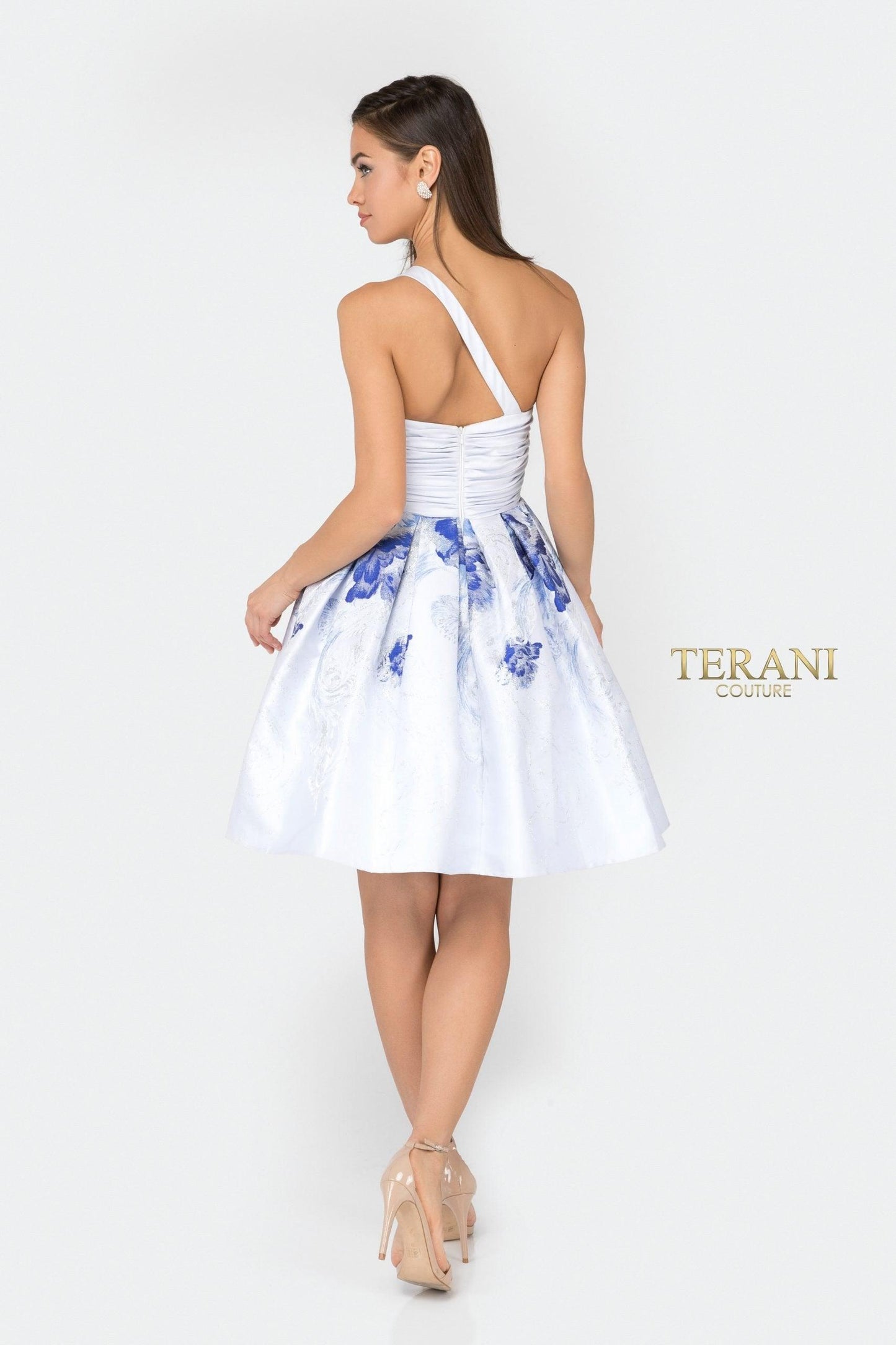 Terani Couture One Shoulder Short Dress 1911P8001 - The Dress Outlet