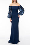 Terani Couture Organza Sleeves Evening Dress 1911E9128 - The Dress Outlet