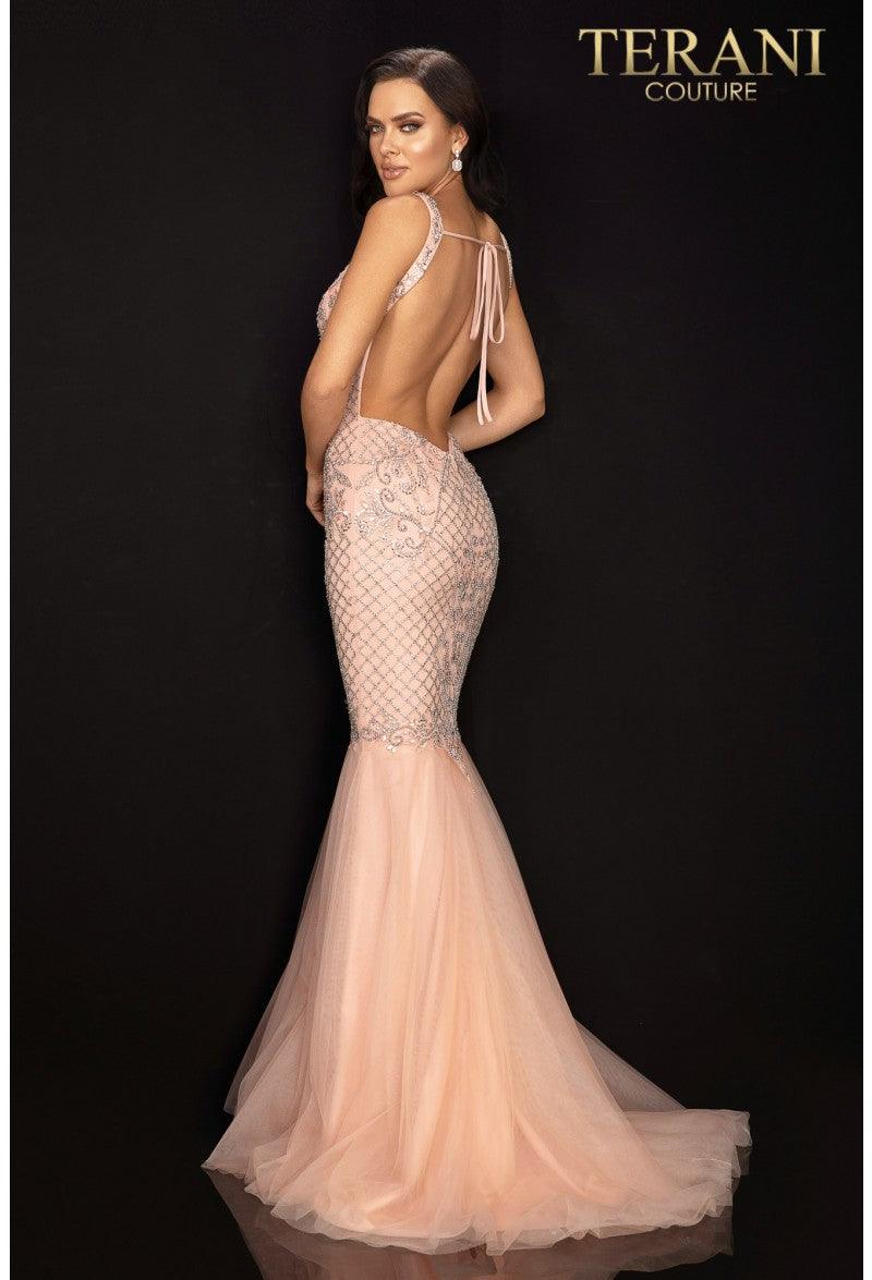 Terani Couture Prom Long Beaded Dress 2011P1120 - The Dress Outlet