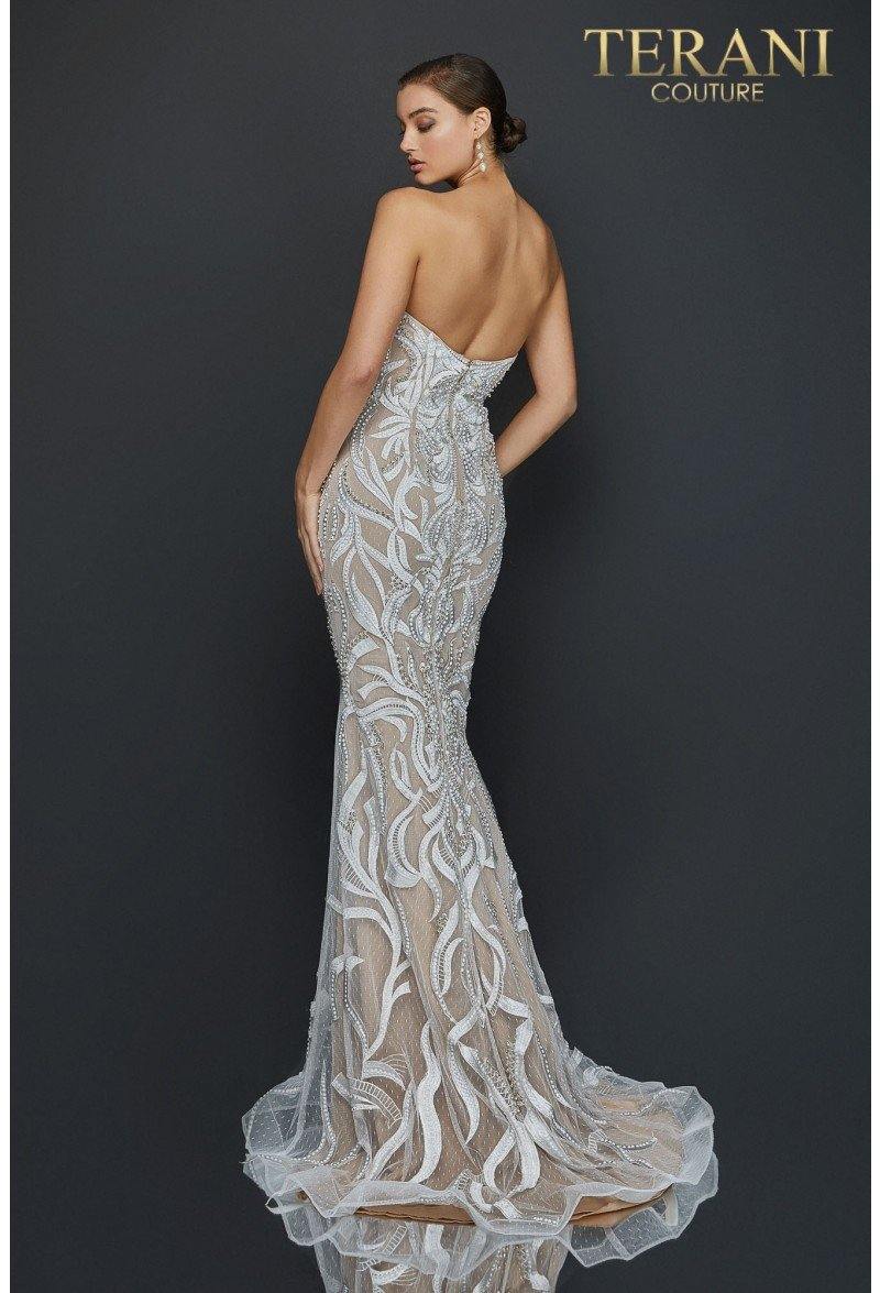 Terani Couture Strapless Embroidered Prom Dress 2011P1067 - The Dress Outlet