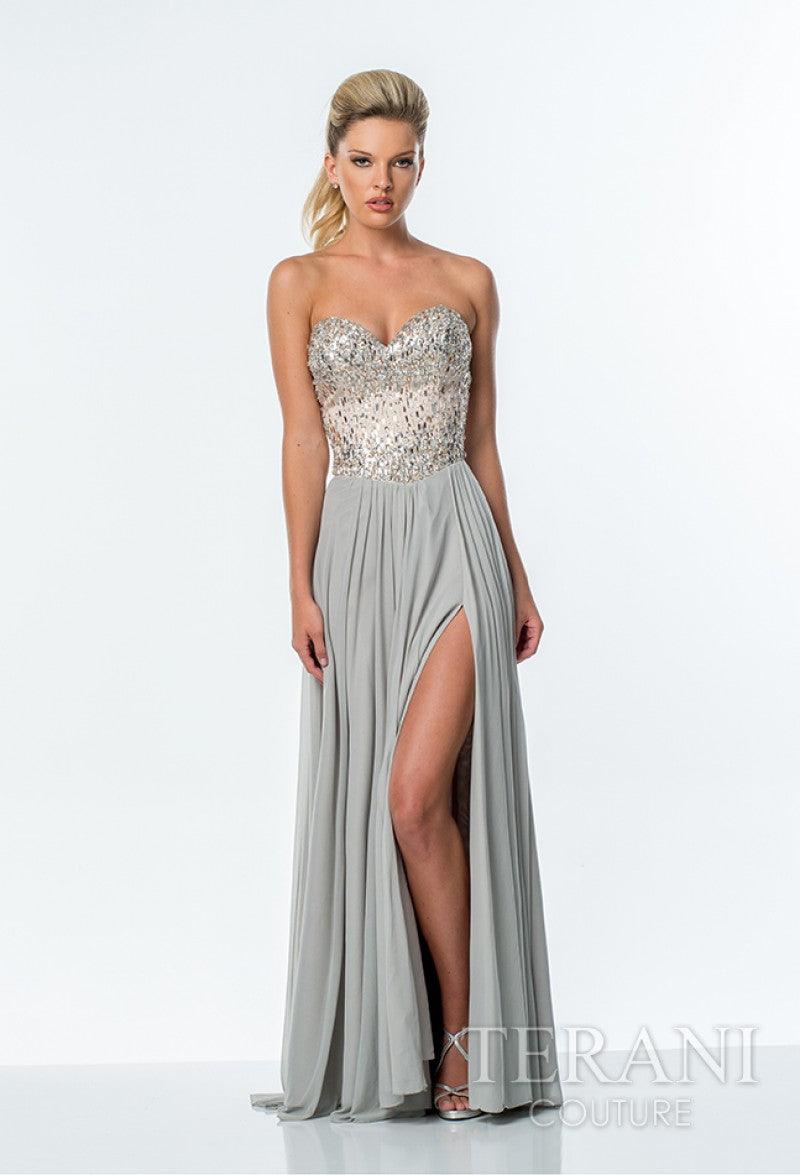 Terani Couture Strapless Long Prom Dress 151P0036A - The Dress Outlet