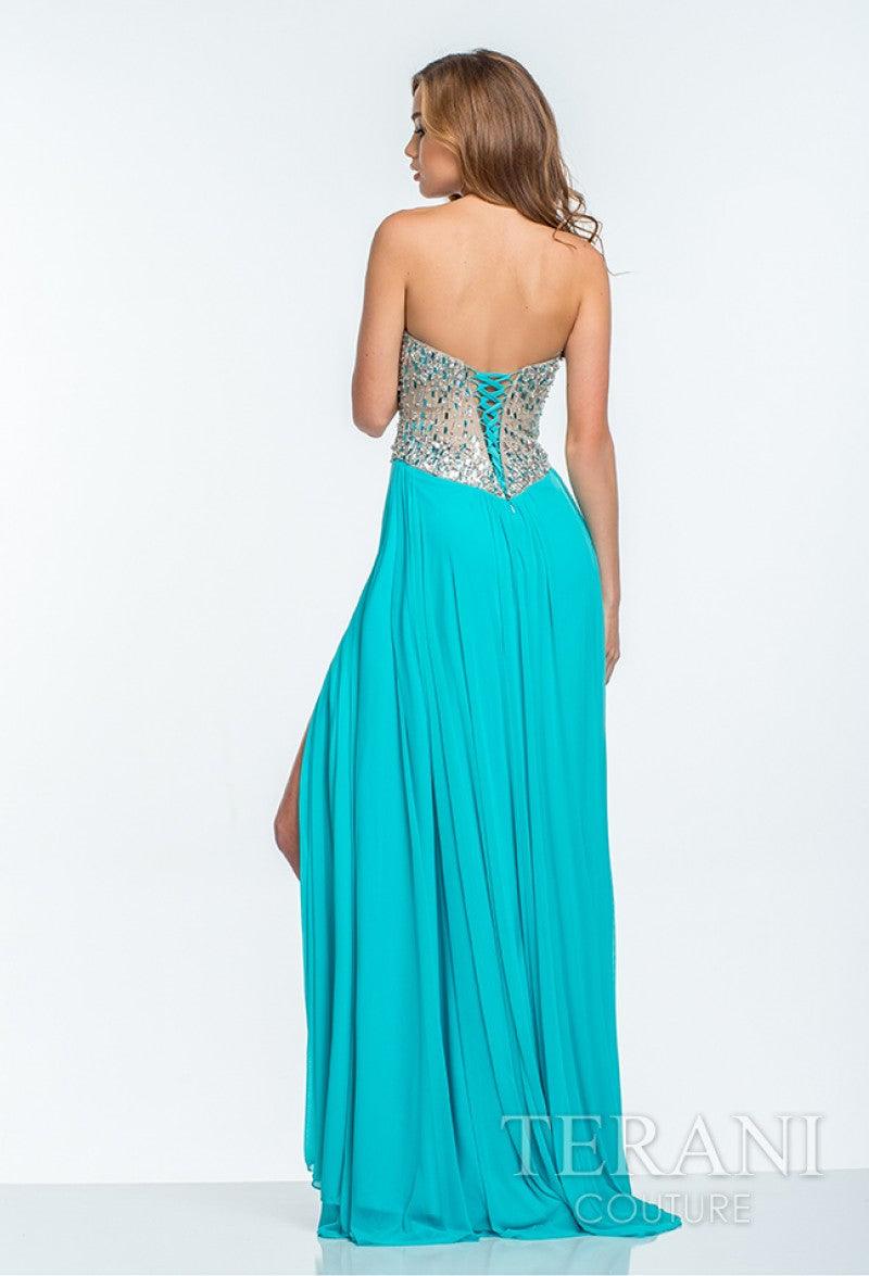 Terani Couture Strapless Long Prom Dress 151P0036A - The Dress Outlet