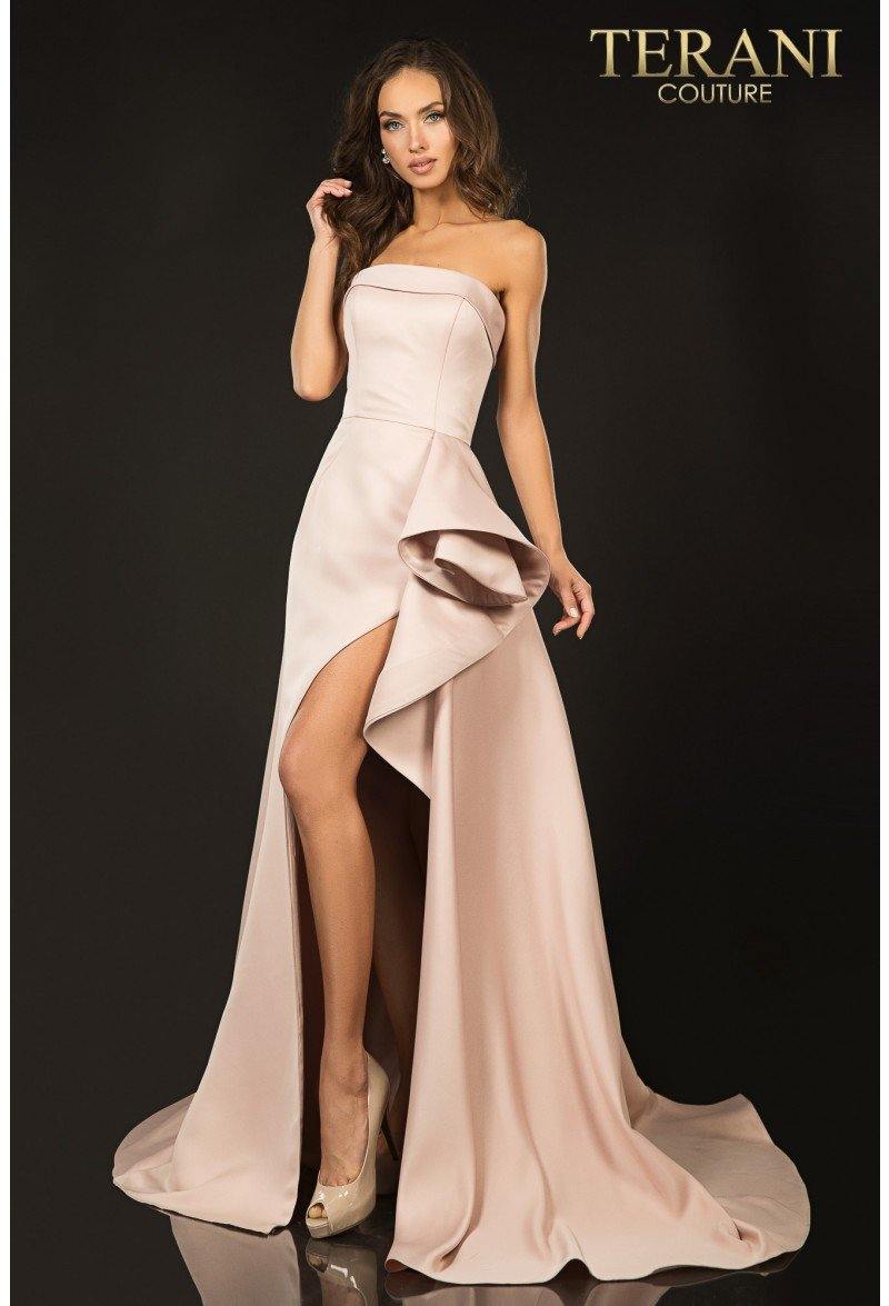 Terani Couture Strapless Long Prom Dress 2012P1288 - The Dress Outlet