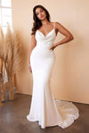 Tie Back Mermaid Wedding Dress - The Dress Outlet