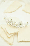 Wedding Crystal Embellish Leaves Tiara Crown - The Dress Outlet