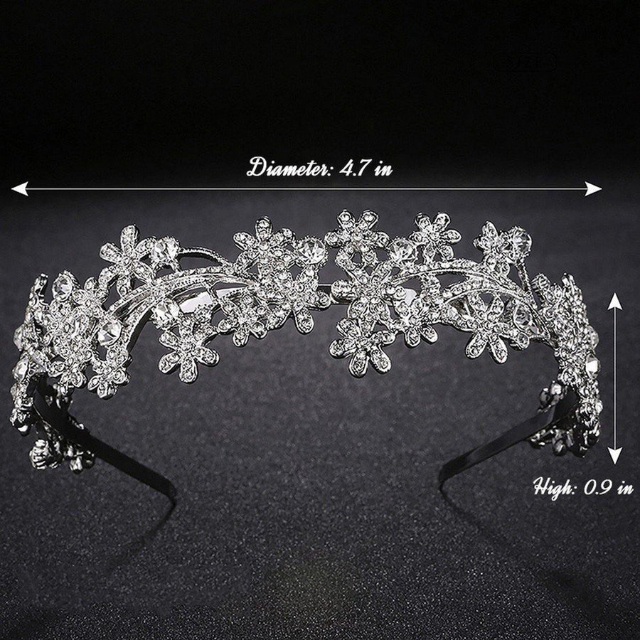 Wedding Headband Clear Crystal Garden Inspired - The Dress Outlet