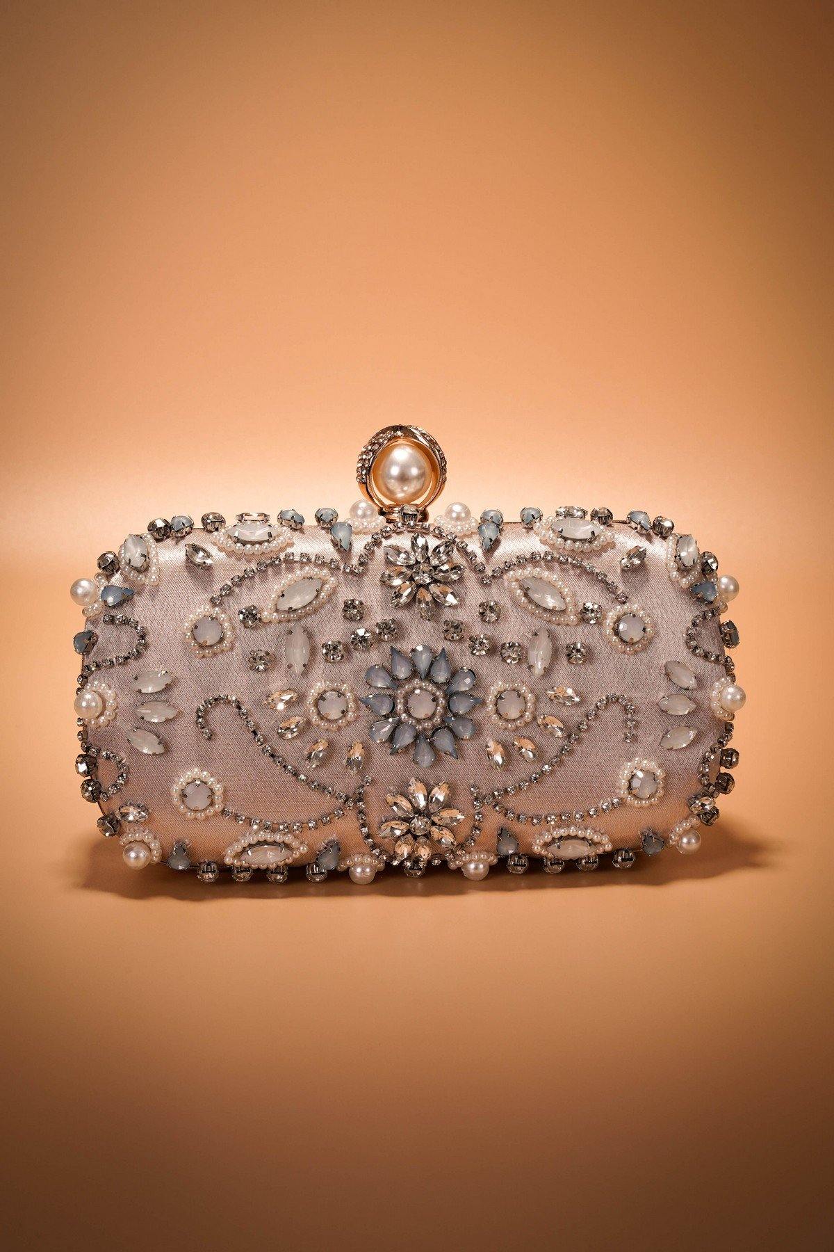 Wedding Multi Rhinestones Evening Party Clutch Bag - The Dress Outlet