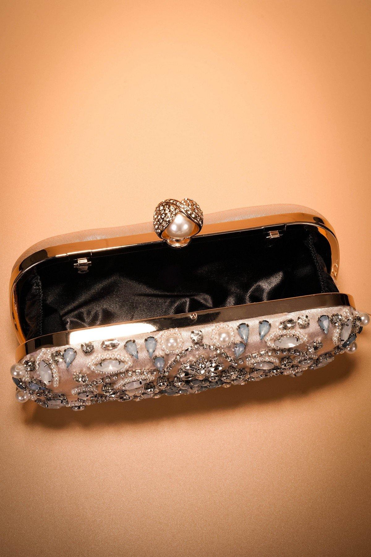 Wedding Multi Rhinestones Evening Party Clutch Bag - The Dress Outlet