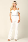 Wedding Off Shoulder Bridal Jumpsuit Sale - The Dress Outlet