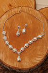 Wedding Rhinestone Necklace Set Bridal Jewelry - The Dress Outlet