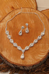 Wedding Rhinestone Necklace Set Bridal Jewelry - The Dress Outlet