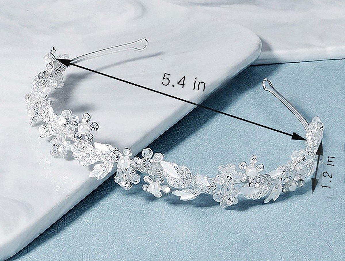 White Rhinestones Headband Bridal Wedding Headpiece - The Dress Outlet